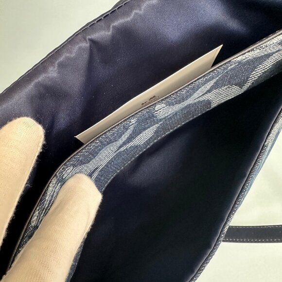 NWT Coach Poppy Denim Hobo 18991 - Sign Canvas and Blue Leather from 2011 - Picture 11 of 14